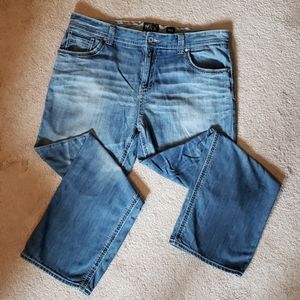 Mens buckle black jeans